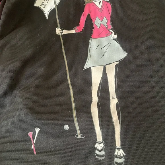Golf Izod Black and Pink Polo Shirt - Picture 2 of 6